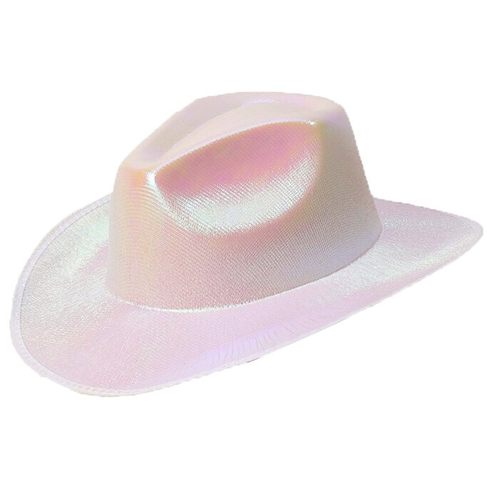 Zac's Alter Ego - Glossy Laser Cowboy Hat Chapeau de costume - Blanc
